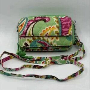 Vera Bradley Women's Tutti Frutti All In one Crossbody Wallet Removable Strap
